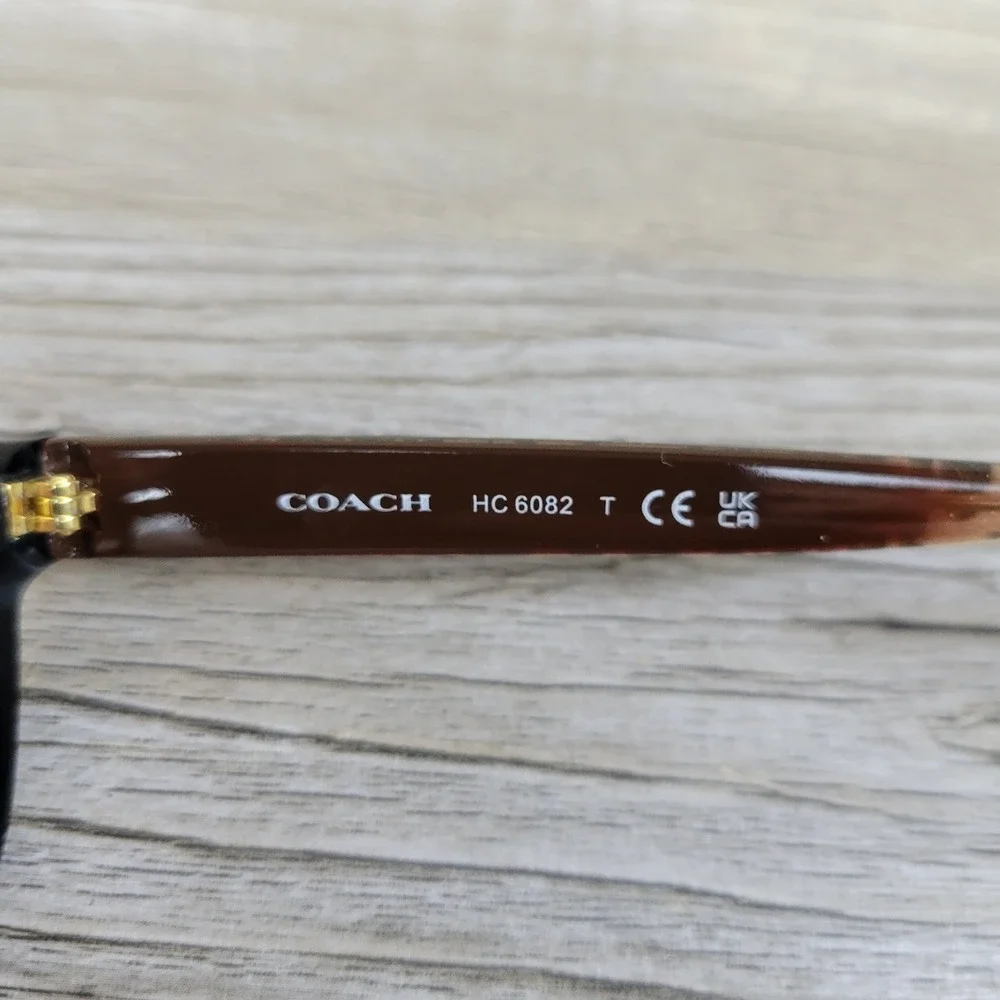 Coach Eyeglasses Frames HC 6082 T 5353 Black/Wild Beast Animal Print 53-17-135‎